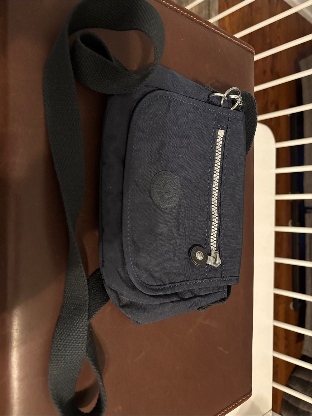 Kipling Navy Blue Compact Crossbody Messenger Bag